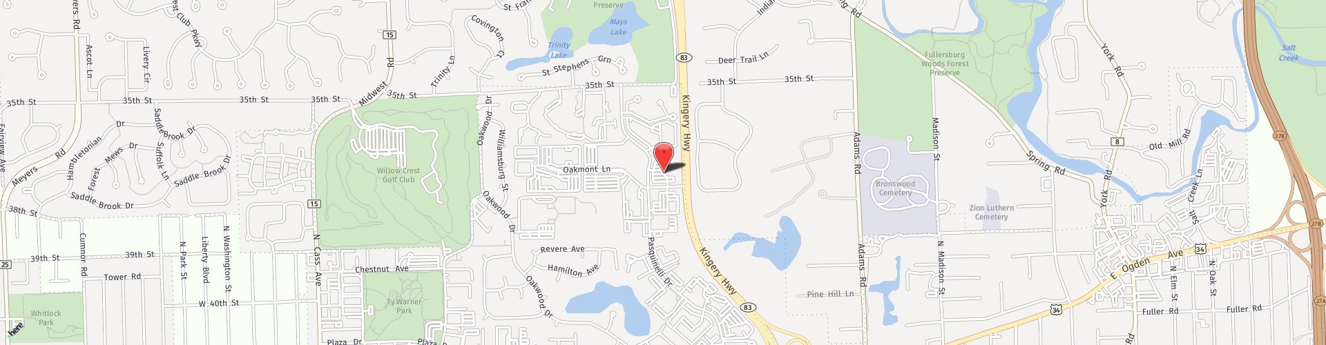 Location Map: 900 Oakmont Lane Westmont, IL 60559
